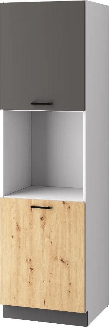 Szafka pod piekarnik 60 CLARA D60PK/2133 P/L dąb/szary grafit STOLKAR