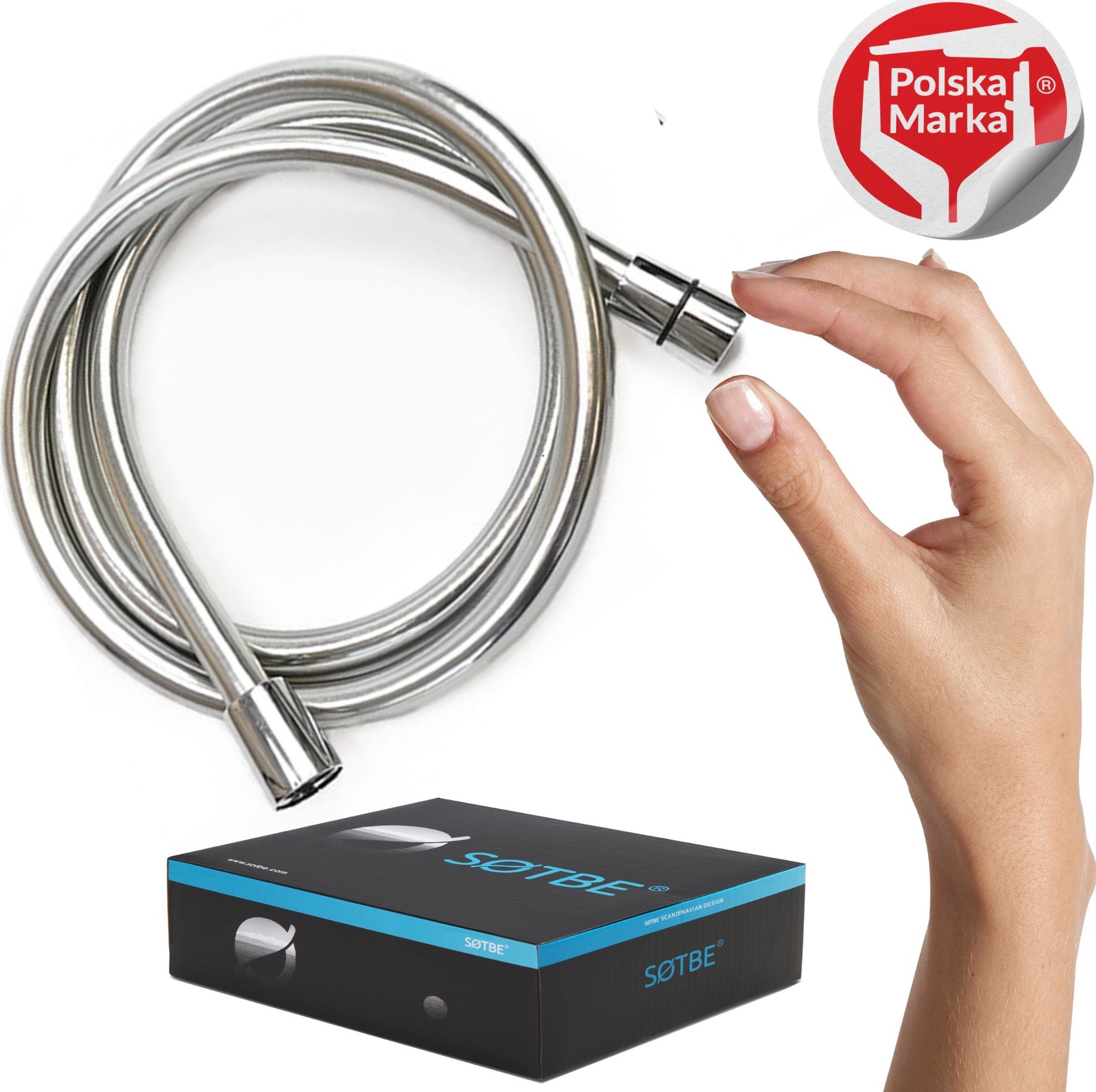 Bateria prysznicowa Sotbe SOTBE LARK gładki wąż prysznicowy PCV 150 cm. Kolor chrom