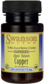 Swanson Albion Chelat Miedzi 2mg 60 kaps.