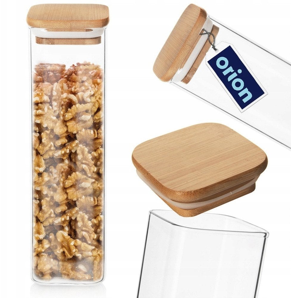 Orion Pojemnik na produkty sypkie szklany z pokrywką i uszczelką 600 ml