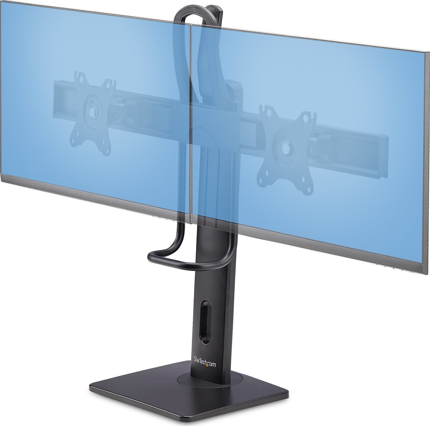StarTech StarTech 2MC1S-MONITOR-STAND uchwyt / stojak do monitorów 68,6 cm (27") Biurko Czarny
