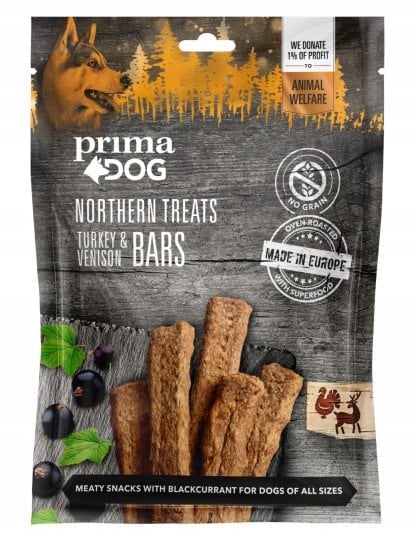 PRIMADOG TREATS TURKEY&VENISON BARS 80G