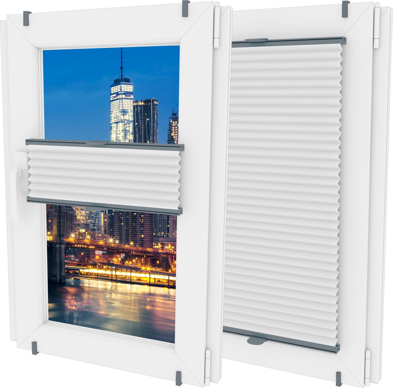 Oslonaokna 'Roleta plisowana plisa wysokość do 220cm kolor Biały'