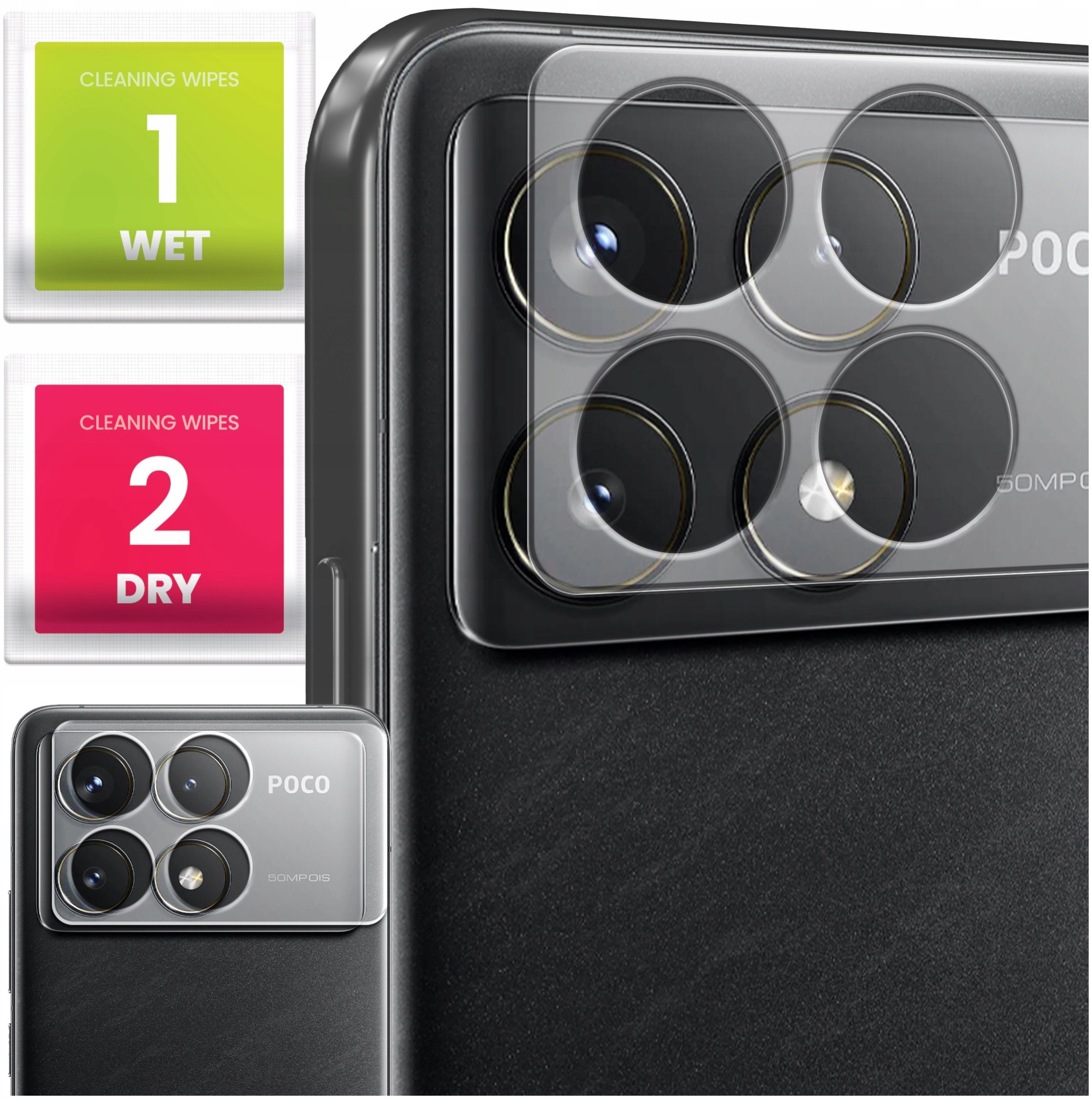 Szkło Hartowane Na Aparat Do Xiaomi Poco F6 Pro (Ochronne, Kamera, Tył, 9H)