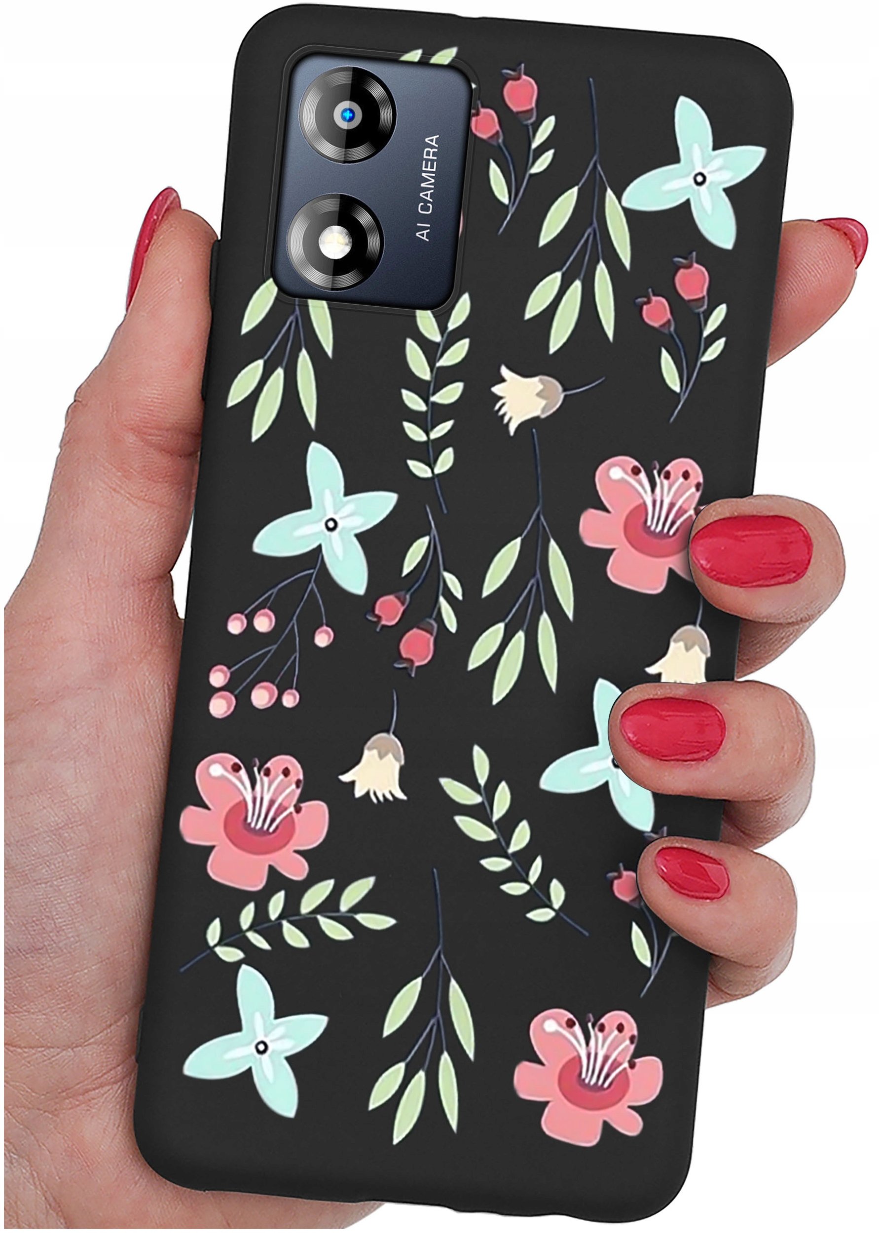 Etui do Motorola Moto E13 WZORY |SILIKONOWE MATT CASE + SZKŁO 9H