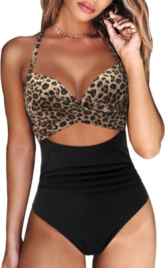 Pan i Pani Gadżet Jednoczęściowy Strój Kąpielowy Panterka PUSH UP L