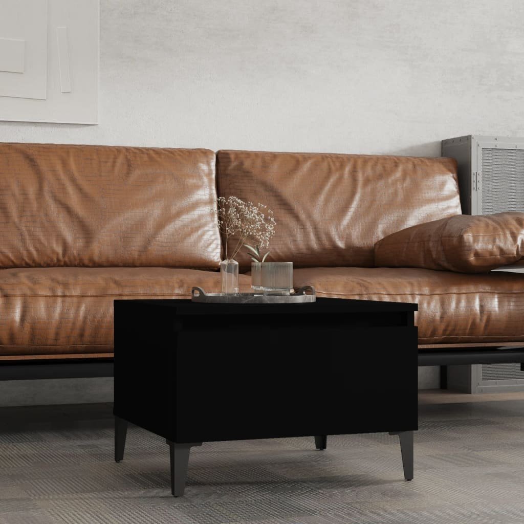 vidaXL Stolik boczny, czarny, 50x46x35 cm, materiał drewnopochodny