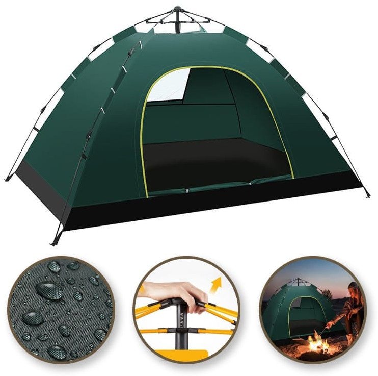 Namiot kempingowy składany 2-3 osobowy 200x140x115cm BAL12ZIE