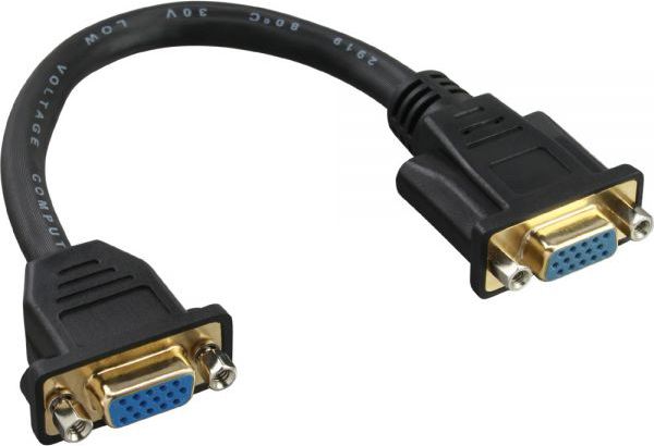Adapter AV InLine D-Sub (VGA) - D-Sub (VGA) czarny (17302G)