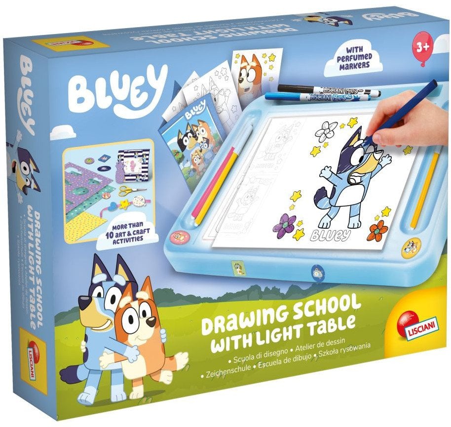 LISCIANI BLUEY SZKOŁA RYSOWANIA Z TABLICĄ LED