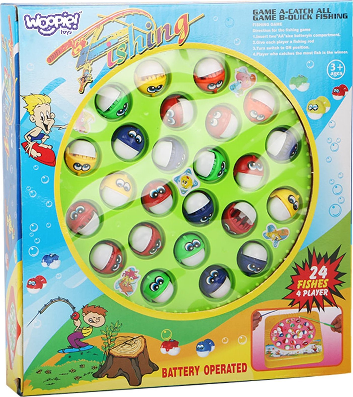 Woopie WOOPIE Łowienie Ryb Wędkowanie Gra Zręcznościowa 4 os.