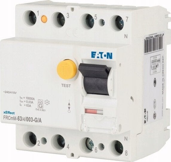 Eaton Wyłącznik różnicowoprądowy 4P 63A 0,03A typ G/A 10kA FRCMM FRCMM-63/4/003-G/A 170296