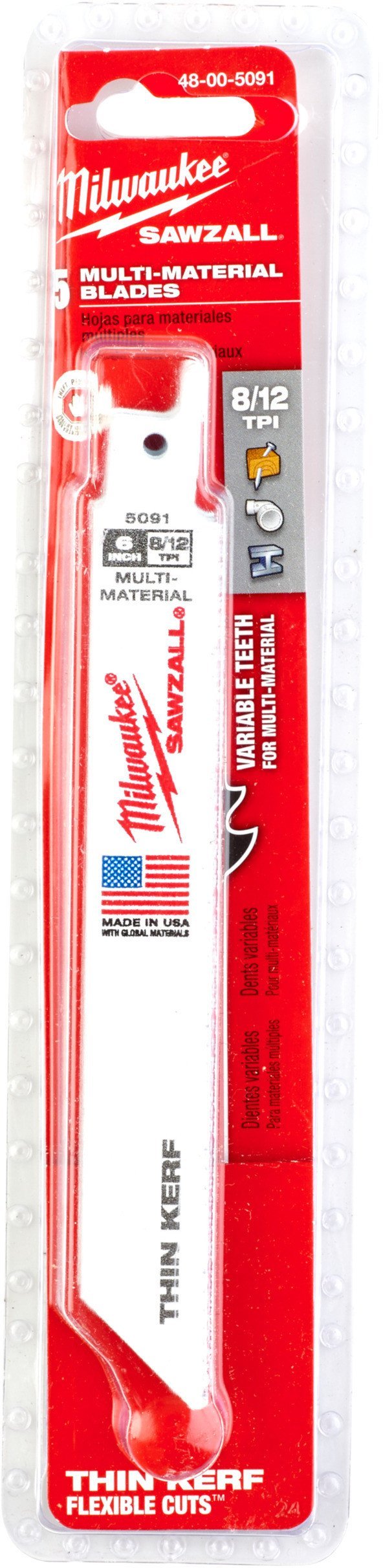 MILWAUKEE BRZESZCZOT S BIMETAL 150mm 8/12T /5szt.