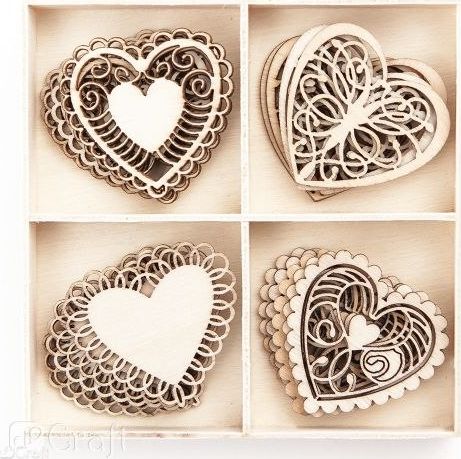 DP Craft Kształty z drewna DPCRAFT Serca 20szt. Dalprint