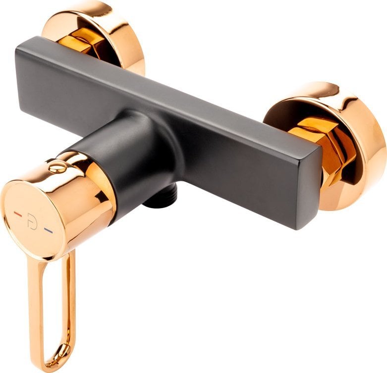 Bateria prysznicowa FDesign BATERIA ZAFFIRO NATRYSKOWA, BEZ ZEST, ROSE GOLD/BLACK F-DESIGN // BF.FD1-ZFR-7-25