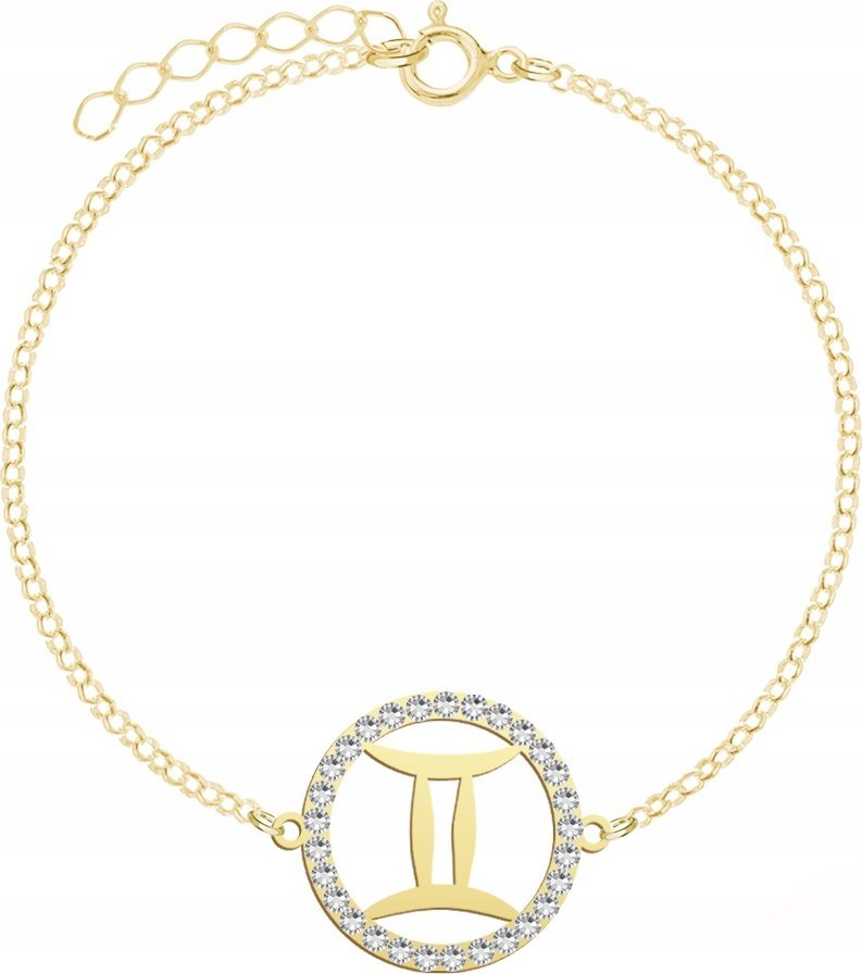 Radziszewska Jewellery Bransoletka Znak Zodiaku BLIŹNIĘTA POZŁACANA DEDYK