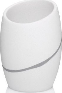 Kela Kubek na szczoteczki do zębów, tworzywo sztuczne, śred. 8 x 11 cm, biały / Kela