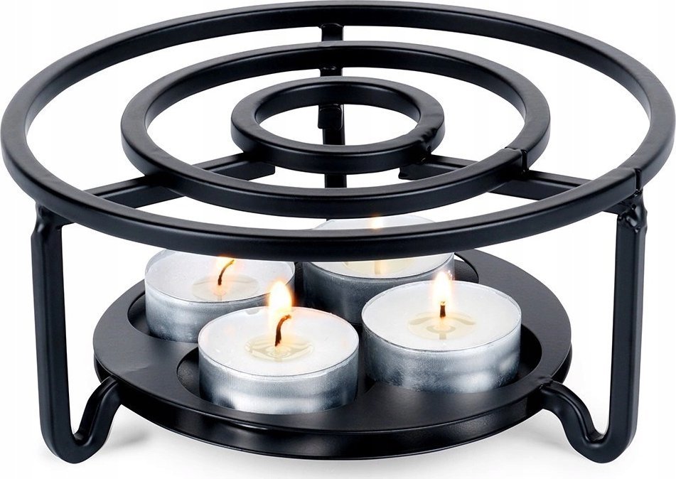 Brunbeste Podgrzewacz pod Dzbanek do Herbaty Kawy Metalowy Czarny BRUNBESTE 16,5 cm