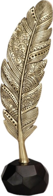 Giftdeco Złota dekoracja - Pióro - 30,7 cm