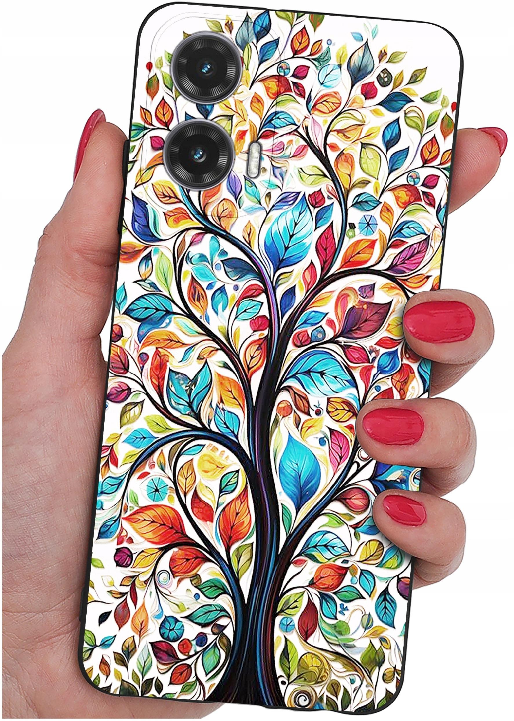 Etui do Motorola Moto G35 5G WZORY |SILIKONOWE MATT CASE + SZKŁO 9H