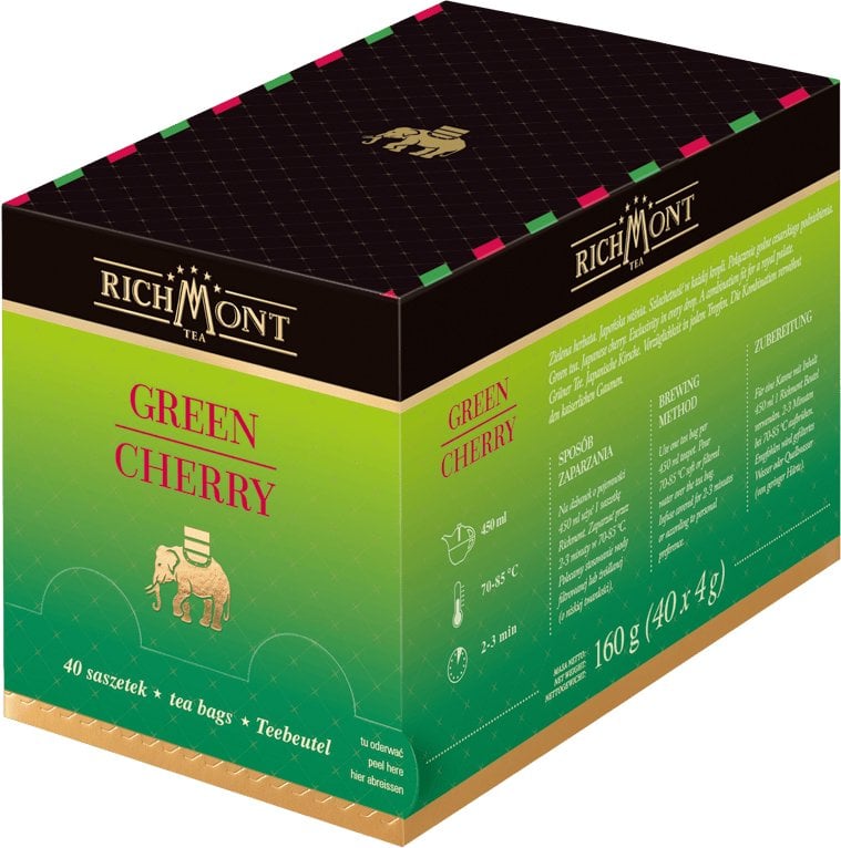 Richmont Herbata zielona Green Cherry 40 saszetek