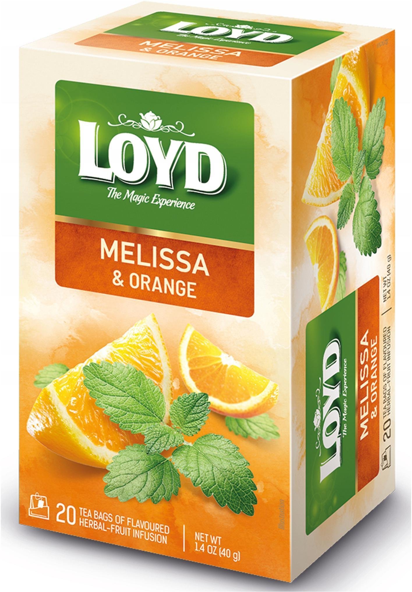 Loyd Herbatka ziołowo-owocowa Melissa & Orange 20 torebek
