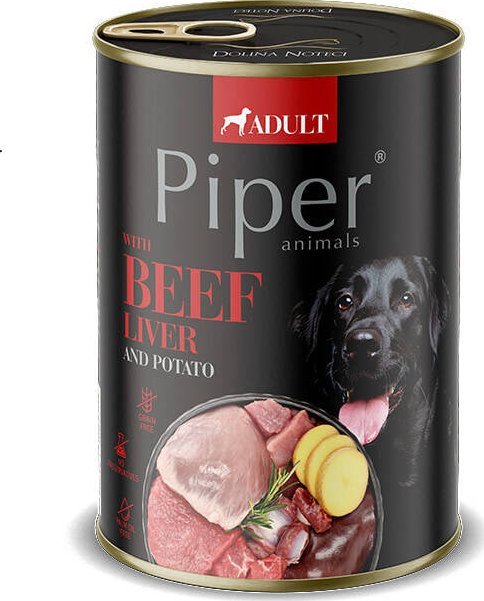 Mokra Karma dla psa Piper Animals z wątróbką wołową i ziemniakiem 400 g