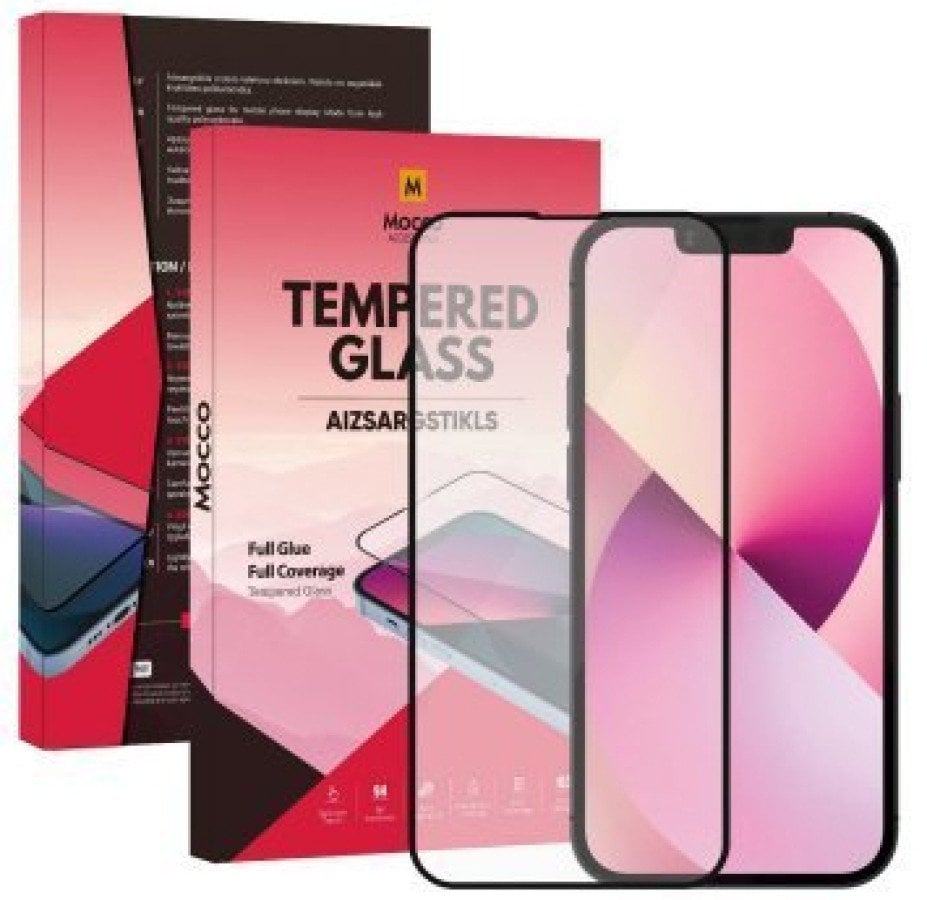 Mocco Full Glue Signature Edition Tempered Glass Full Coverage with Frame Apple iPhone 15 Pro Max Black