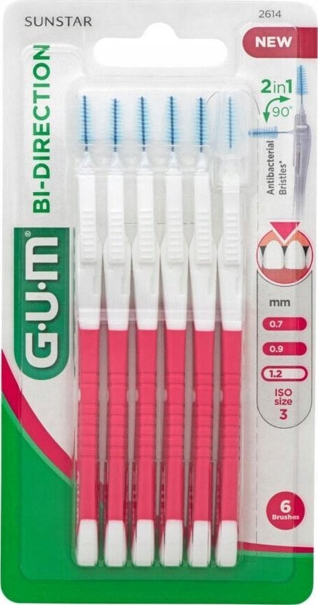 Sunstar GUM D.GUM SZCZ.BI-DIRECTION RÓŻ 2614