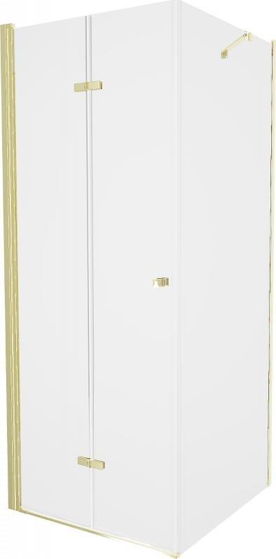 Mexen Mexen Lima kabina prysznicowa składana 70 x 70 cm, transparent, złoty - 856-070-070-50-00