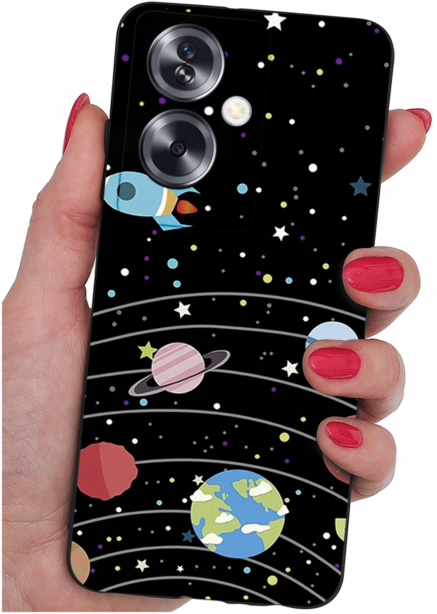 ETUI do Oppo A79 5G WZORY |SILIKONOWE MATT CASE + SZKŁO ochronne 9H