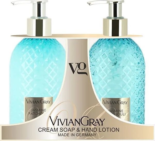 Vivian Gray Set Vivian Gray: Gemstone, Jasmine & Patchouli, Cleansing, Liquid Soap, 300 ml + Gemstone, Jasmine & Patchouli, Hydrating, Hand Lotion, 30