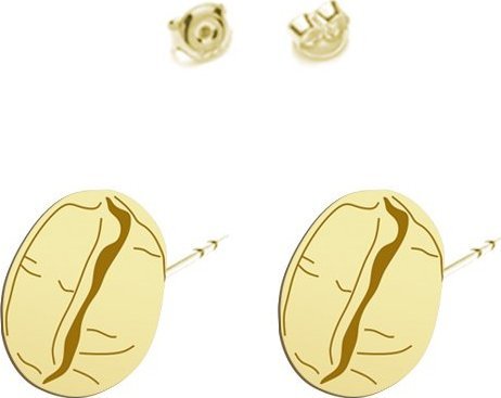 Radziszewska Jewellery Kolczyki Pozłacane Ziarenka Kawy