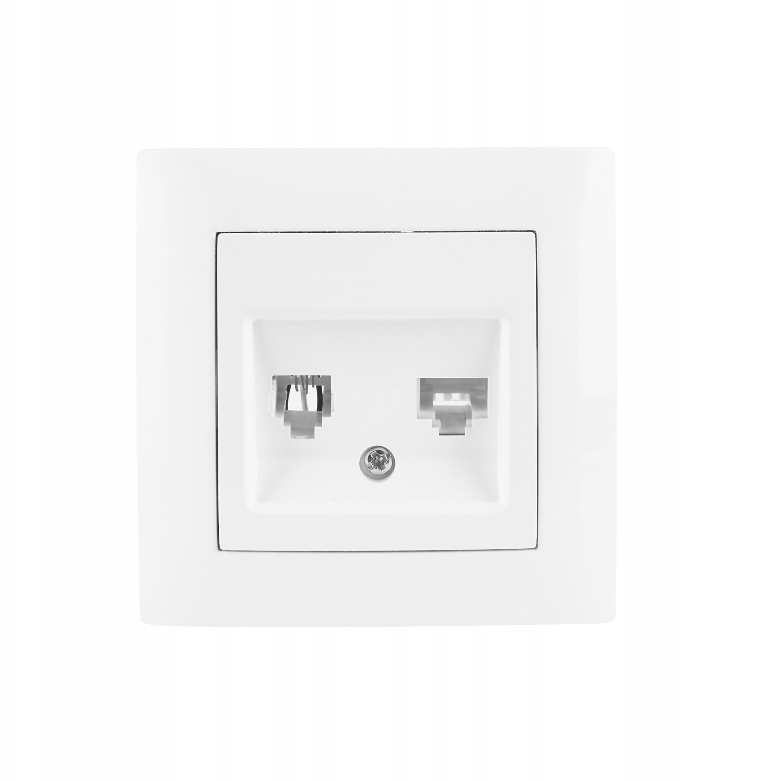 Gniazdo telefoniczno-komputerowe VCX LC 42 Biały