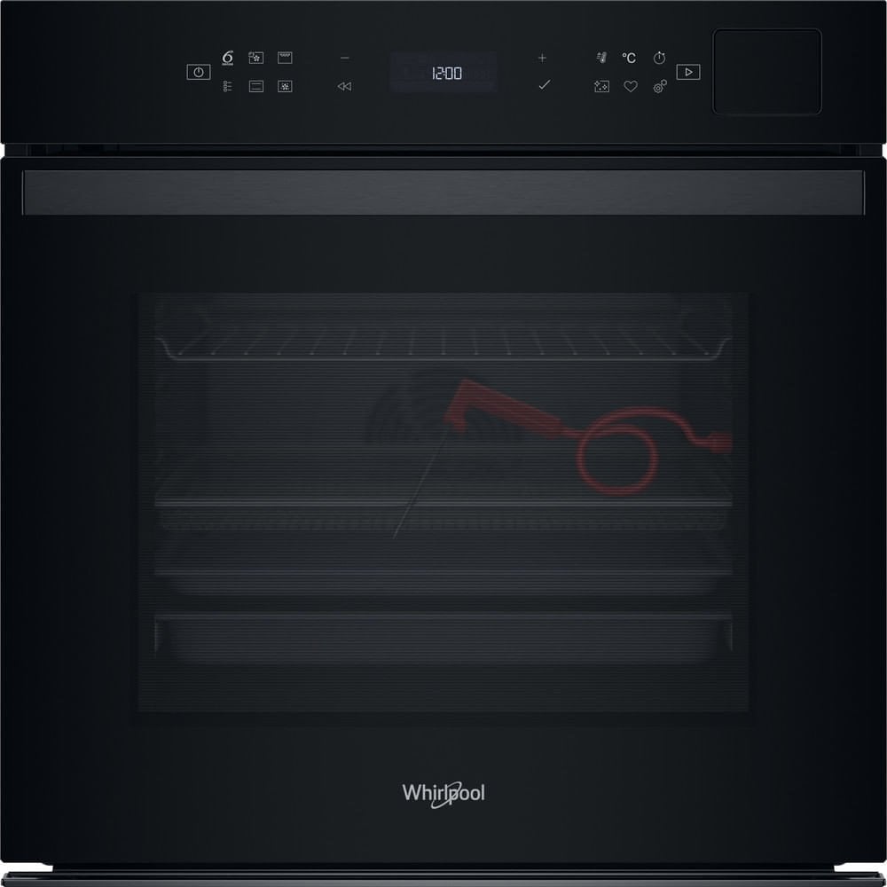 Piekarnik Whirlpool 73 L czarny piekarnik pirolityczny - wbudowany elektryczny piekarnik WOI6A8FPT1SBA (8003437836398)