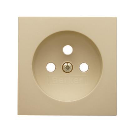 Hager Płytka czołowa do gniazd z uziemieniem B.Kwadrat kremowa (3963808992)