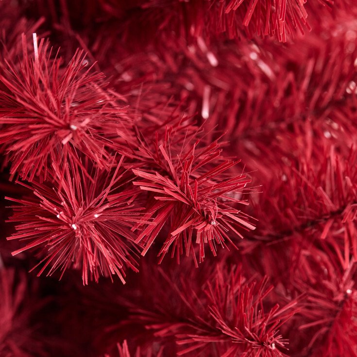 Falk Juletræ sztuczny wąski PVC "BLING" kl. C 180 x 68 cm. u/lys, ciemnoczerwony, NORDIC WINTER (780-187)