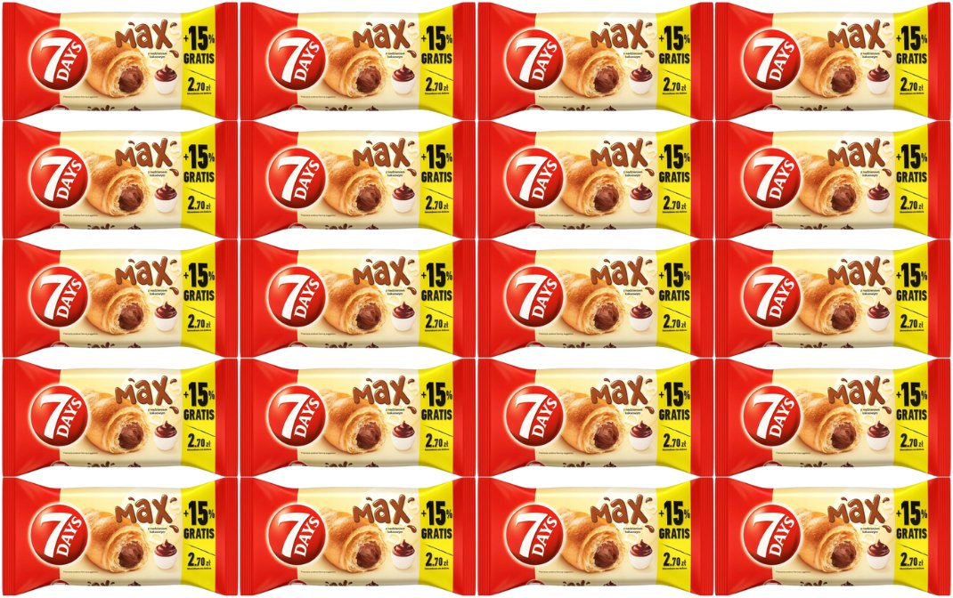 7 Days Max Croissant z nadzieniem kakaowym 110 g x 20 sztuk