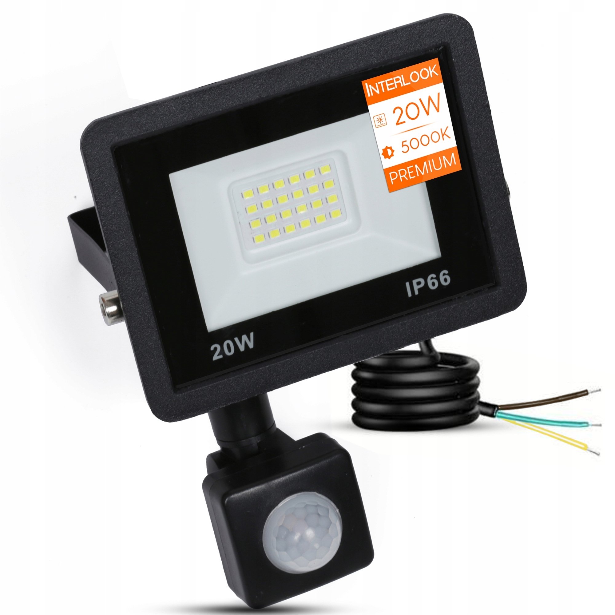 MOCNY HALOGEN NAŚWIETLACZ Z CZUJNIKIEM RUCHU