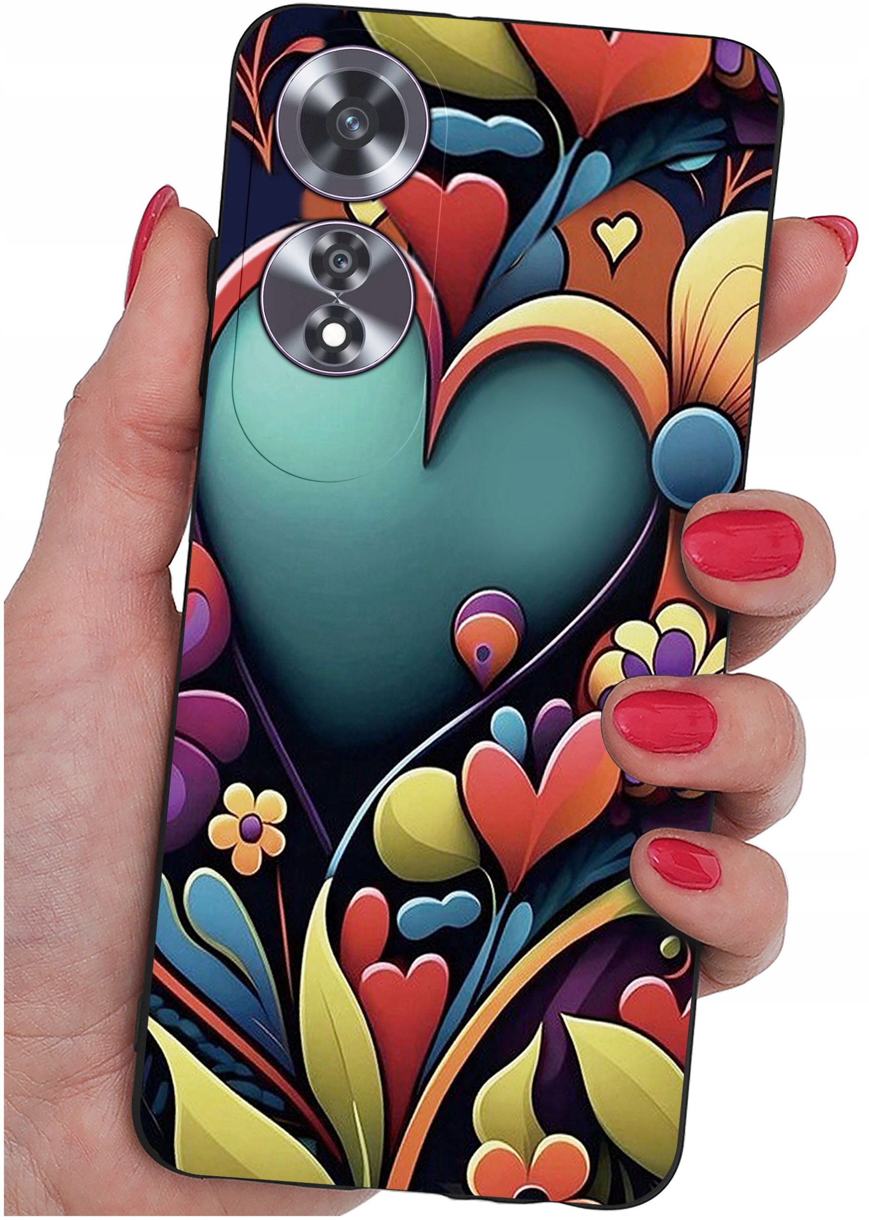 krainaGSM Etui do Oppo A60 4G wzory | SILIKONOWE MATT CASE + SZKŁO 9H