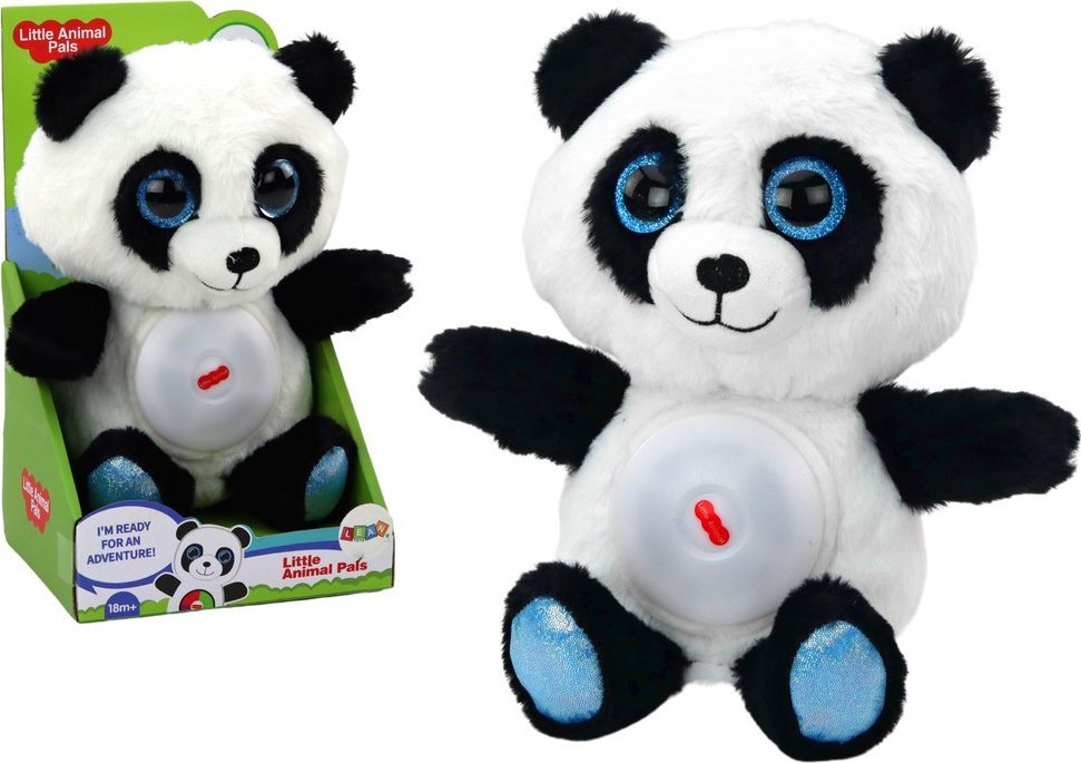 LeanToys Miś Panda Usypiacz Lampka Kołysanki Przytulanka Maskotka 30 cm