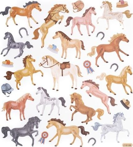 Dalprint Naklejki z brokatem DPCRAFT Konie 29szt. Dalprint
