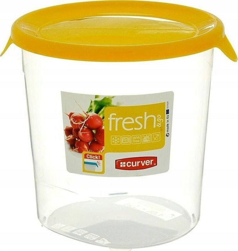 Curver CURVER - Pojemnik na żywność Fresh&Go - okrągły - żółty - 1 L