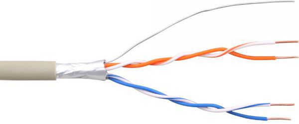 InLine Kabel Telefoniczny 4 żyły, 2x2x06mm, ekranowany, 25m (69980C)