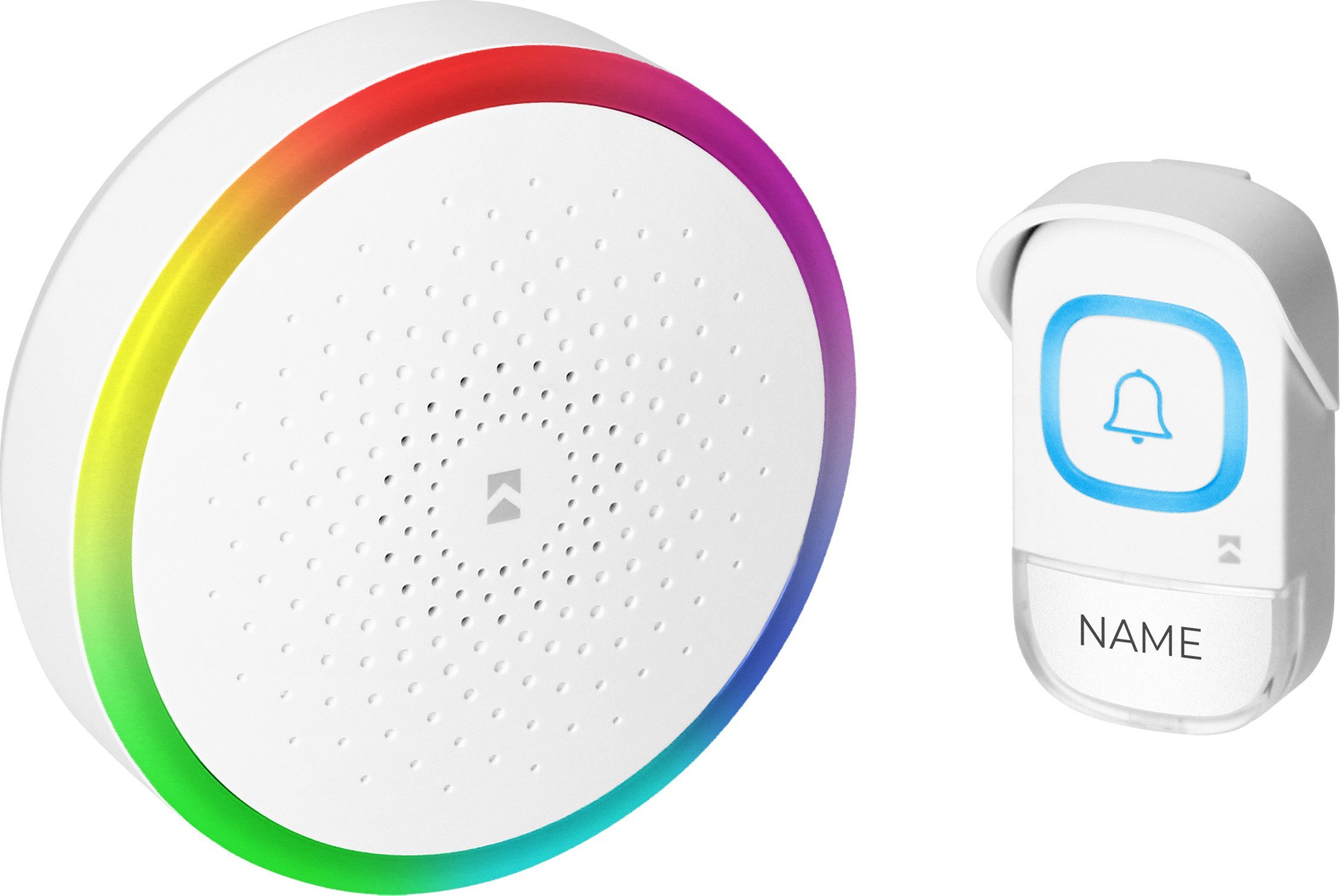 Orno ENTIKO DC, dzwonek bezprzewodowy bateryjny, learning system, 60 dźwięków, 300m, biały