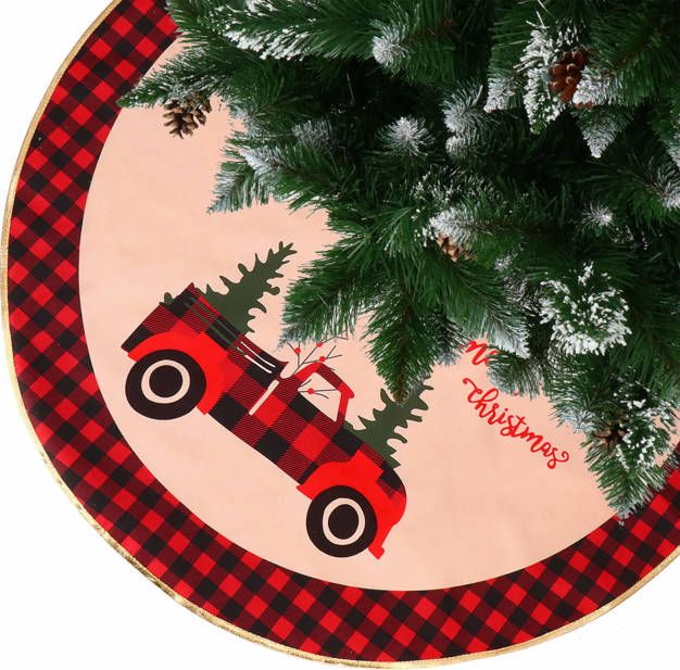 Springos Osłona pod choinkę Czerwona