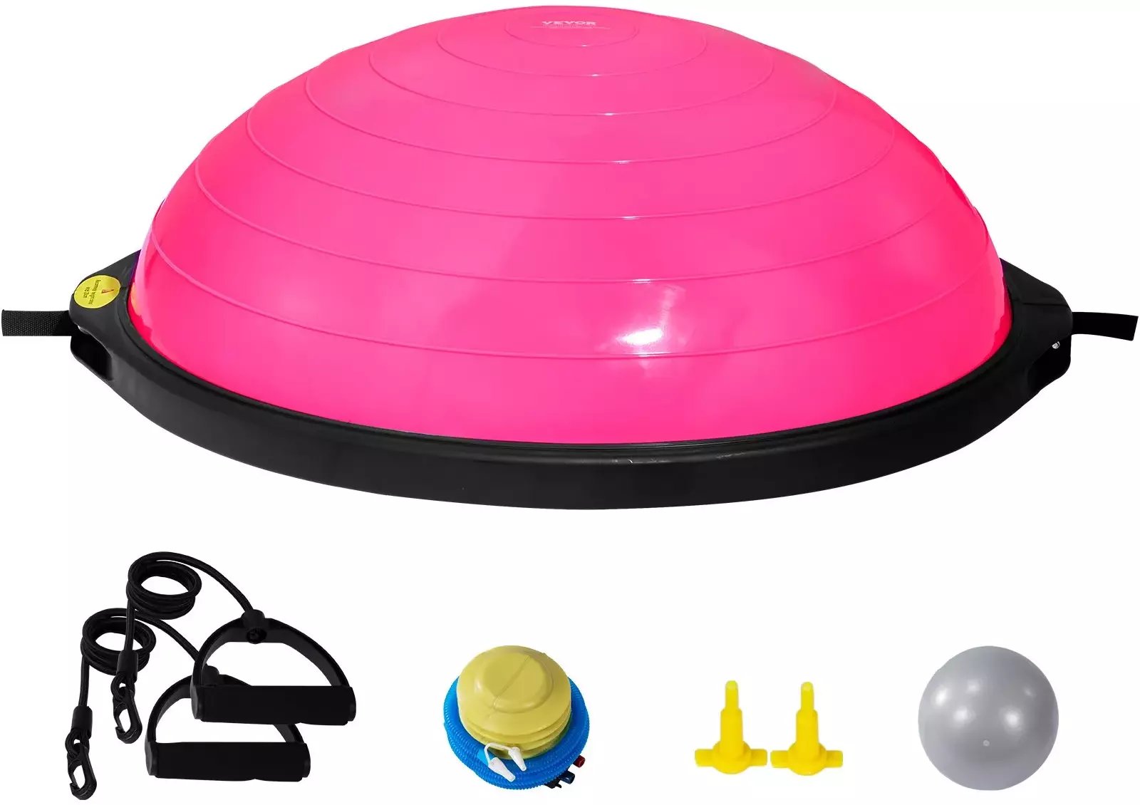 Piłka do ćwiczeń 60cm półkula fitness równowaga z taśmą oporową