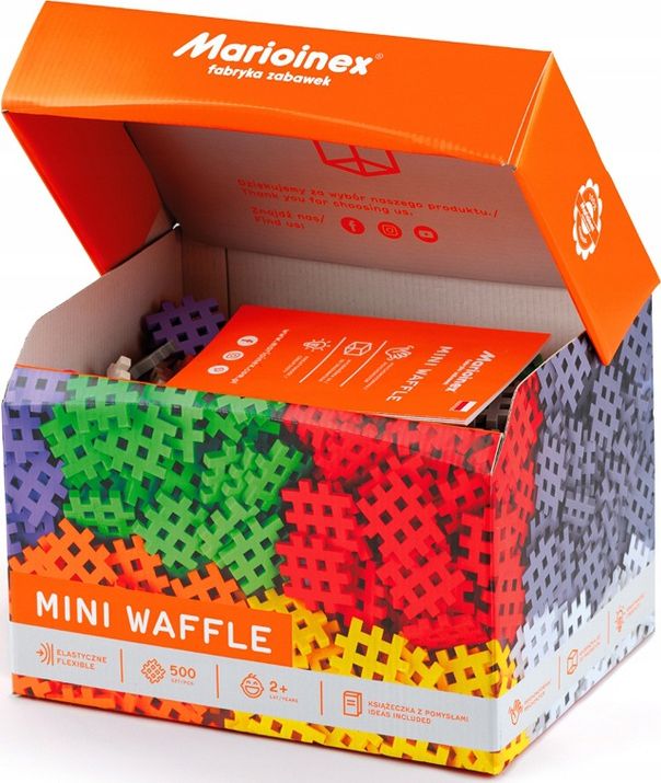 Marioinex Klocki Wafle Mini, 500 szt, kreatywne