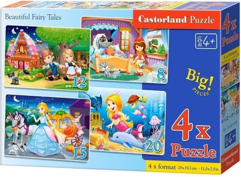 Castorland Puzzle x 4 - Beautiful Fairy Tales (241098)