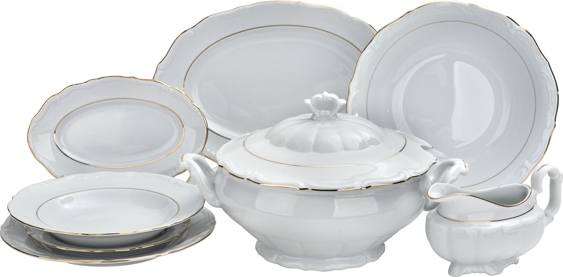 Ćmielów Serwis obiadowy 12/41 Maria Teresa Gold